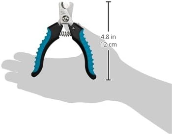 Master Grooming Tools Ergonomic Pro Nail Clippers — Professional Clippers for Trimming Pet Nails - Small, 5⅛",Black/Teal