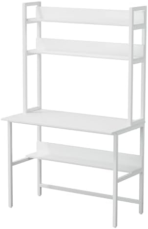 Aquzee 40 Inch Desk with Hutch, Computer Desk with Shelves