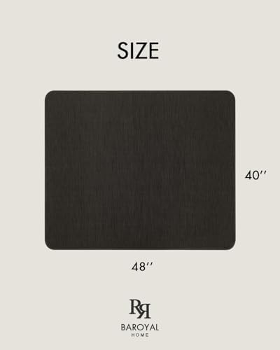 BARoyal Office Chair Mat for Hardwood Floor Under Desk Computer Rolling Chair Mat for Wood/Tile Floor Non-Slip Heavy Duty Desk Rug PVC Plastic Hard Floor Protector 40"x 48" (Espresso)