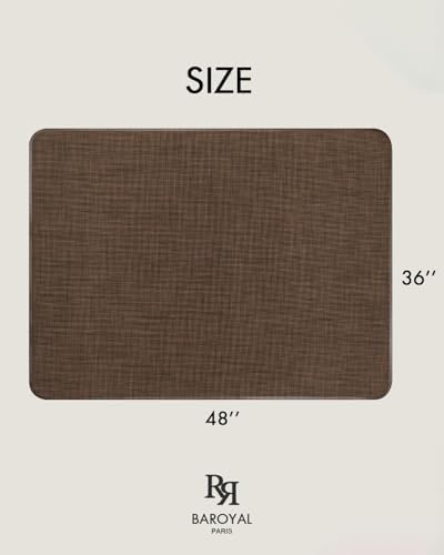 BARoyal Office Chair Mat for Hardwood Floor Under Desk Computer Rolling Chair Mat for Wood/Tile Floor Non-Slip Heavy Duty Desk Rug PVC Plastic Hard Floor Protector 36" x 48"(Coffee)