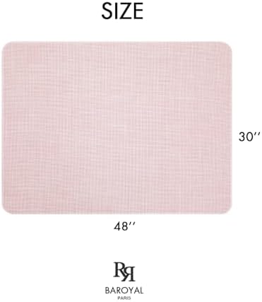 BARoyal Office Chair Mat for Hardwood Floor Under Desk Computer Rolling Chair Mat for Wood/Tile Floor Non-Slip Heavy Duty Desk Rug PVC Plastic Hard Floor Protector 30" x 48"(Blush)