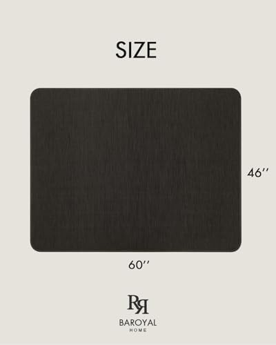 BARoyal Office Chair Mat for Hardwood Floor Under Desk Computer Rolling Chair Mat for Wood/Tile Floor Non-Slip Heavy Duty Desk Rug PVC Plastic Hard Floor Protector 46"x 60" (Espresso)