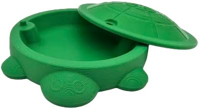 Mini Sandbox Turtle with Lid Cap | Reptile Feeder (5 Inch)