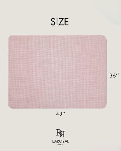 BARoyal Office Chair Mat for Hardwood Floor Under Desk Computer Rolling Chair Mat for Wood/Tile Floor Non-Slip Heavy Duty Desk Rug PVC Plastic Hard Floor Protector 36" x 48"(Blush)