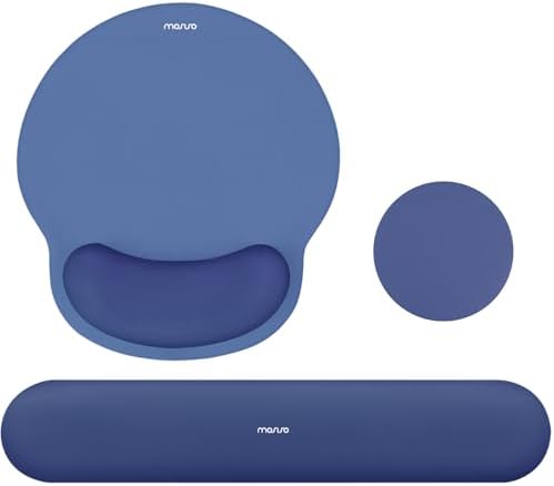MOSISO Wrist Rest Support for Mouse Pad&Keyboard Set, Royal Blue
