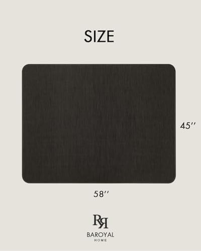 BARoyal Office Chair Mat for Hardwood Floor Under Desk Computer Rolling Chair Mat for Wood/Tile Floor Non-Slip Heavy Duty Desk Rug PVC Plastic Hard Floor Protector 45"x 58" (Espresso)
