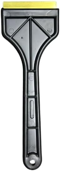 25-555-Black Brass Blade Ice Scraper – Scratch-Free, Rustproof, Heavy-Duty Ice Remover Tool, Black