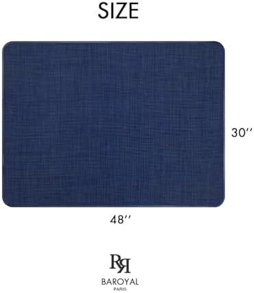 BARoyal Office Chair Mat for Hardwood Floor Under Desk Computer Rolling Chair Mat for Wood/Tile Floor Non-Slip Heavy Duty Desk Rug PVC Plastic Hard Floor Protector 30" x 48"(Indigo)