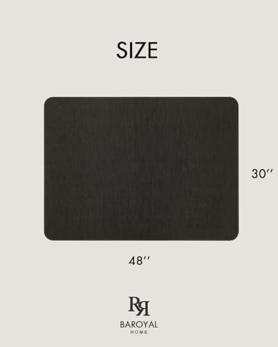 BARoyal Office Chair Mat for Hardwood Floor Under Desk Computer Rolling Chair Mat for Wood/Tile Floor Non-Slip Heavy Duty Desk Rug PVC Plastic Hard Floor Protector 30"x 48" (Espresso)