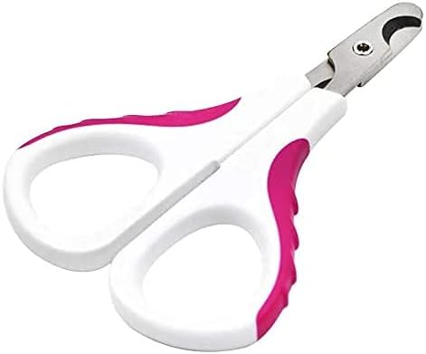 Professional Pet Nail Clippers for Small Animals - Best Cat Nail Clippers & Claw Trimmer Kit - Perfect Grooming Tool for Cat Small Medium Dog Bunny Rabbit Bird Puppy Kitten Ferret (Pink Flat Blade)