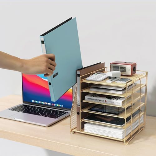 gianotter 6-Tier Paper Organizer With Magazine Holder