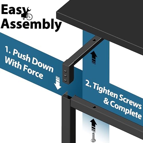 SHW Mission 40-Inch Home Office Computer Desk, Black