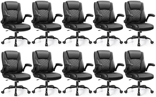 Leather Office Chair, PU Home Computer Desk Chairs with Ergonomic Back Support, 360°Swivel Free,Small Gaming Chair with Wheels and Adjustable Armrests, for Short People Use