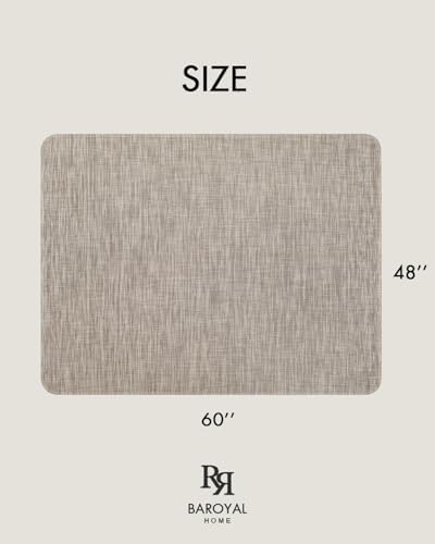 BARoyal Office Chair Mat for Hardwood Floor Under Desk Computer Rolling Chair Mat for Wood/Tile Floor Non-Slip Heavy Duty Desk Rug PVC Plastic Hard Floor Protector 46"x 60" (Soapstone)