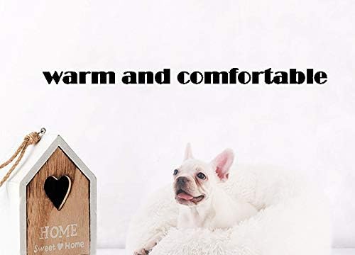 Dog Bed for Small Dogs & Cats, 24 Inch Medium Fluffy Washable Donut Bed | Plush Puppy Bed and Cat Bed for Pets up to 25 lb, High-Loft Polyester Fill with Water-Resistant Non-Skid Base for Indoor Use