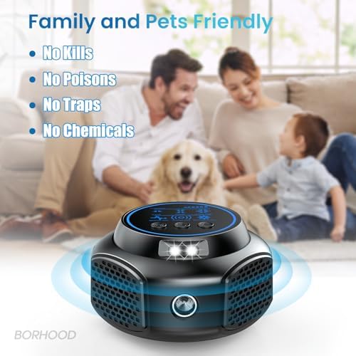 Ultrasonic Pest Rodent Repeller, Mouse Squirrel Ant Roach Spider Repellent