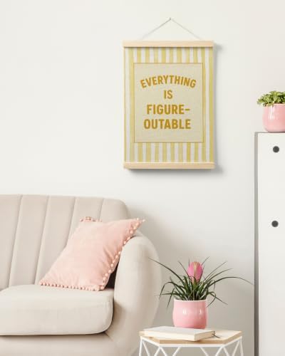FGFK Everything Is Figureoutable Inspirational Wall Art Poster Hanger Frame