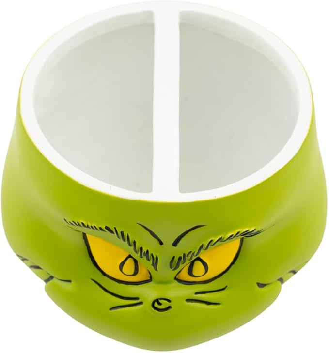Dr. Seuss The Grinch Holiday Christmas Toothbrush Holder - Makeup Brushes/Pens Tumbler, (Officially Licensed Product) by Franco