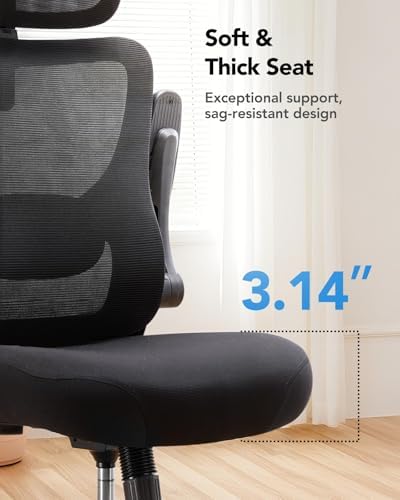 HUANUO Ergonomic Office Chair, High Back Computer Desk Chair with Adjustable Lumbar Support and Headrest, Comfy Gaming Chair with 3D Armrests, Home Office Rolling Chair, Max Load 300 lbs, Pack of 10