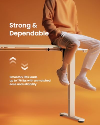 ErGear Height Adjustable Electric Standing Desk, 71 x 30 Inches Sit Stand up Desk, Memory Computer Home Office Desk, Natural