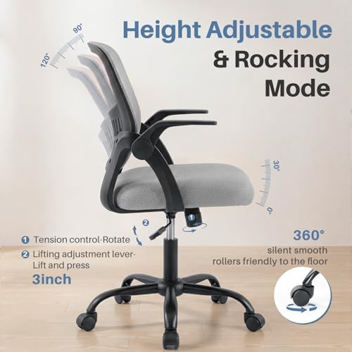 DUMOS Home Office Chair, Computer Desk Chair, Lumbar Support
