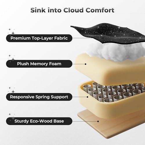 Big and Tall Office Chair, Flip Armrests for Pets & Cross Legged Sitting