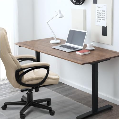Furmax Office Executive Chair High Back Adjustable Managerial Home Desk Chair, Swivel Computer PU Leather Chair with Lumbar Support (2, Beige)