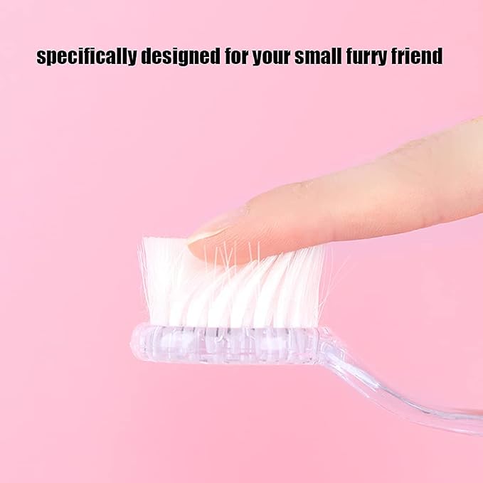 2PC Nail Cleaner Brush Pet Hair Comb Hamster Hair Grooming Cleaning Brushes Pet Animal Bathing Brushes for Guinea Pig Chinchilla Ferret Cleaning Tool (Clear)