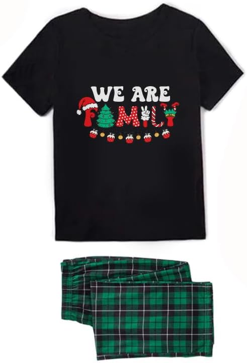 Family Christmas Pajamas Matching Sets Holiday Xmas Party Family Sleepwear Set Jammies for Couples