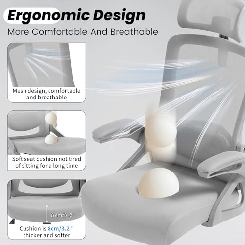 Fizzin Office Chair Mesh Computer Chairs with Adjustable Lumbar Support