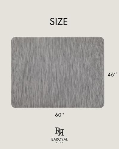 BARoyal Office Chair Mat for Hardwood Floor Under Desk Computer Rolling Chair Mat for Wood/Tile Floor Non-Slip Heavy Duty Desk Rug PVC Plastic Hard Floor Protector 46"x 60" (Gray)