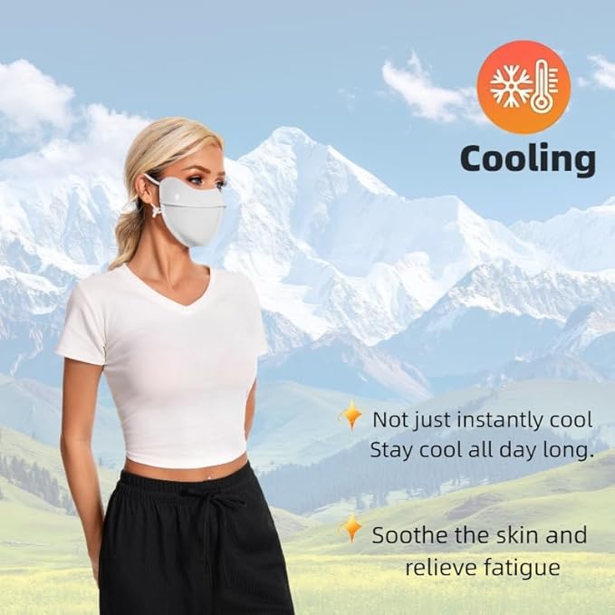 UPF 50+ UV Sun Protection Face Cover/Neck Balaclava Reusable Face Mask Dustproof Cooling Breathable
