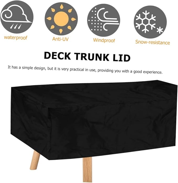 Mikikit Waterproof Outdoor Cover Anti-UV Rainproof Storage Protector Heavy Duty 123 * 65 * 55cm for Garden Furniture