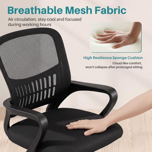 OLIXIS Ergonomic Office Desk Chair, Mid-Back Executive Computer Chair