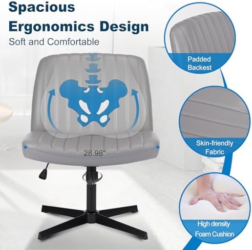 OLIXIS Criss Cross Chair, Vanity Chair, Home Office Desk
