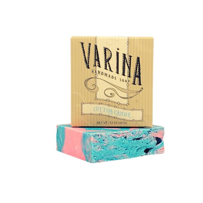 Natural Cotton Candy Bar Soap - Gentle Cleansing for Sensitive Skin - 3 Pack