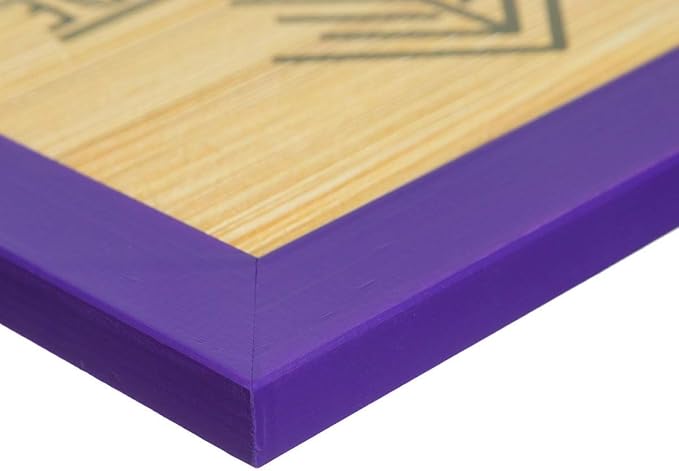 Wood Side Rustic Wooden Square Picture Frames 8x8 - Set of 2 - Natural Solid Eco Wood with Real Glass for Wall Mounting Photo Frame - Purple
