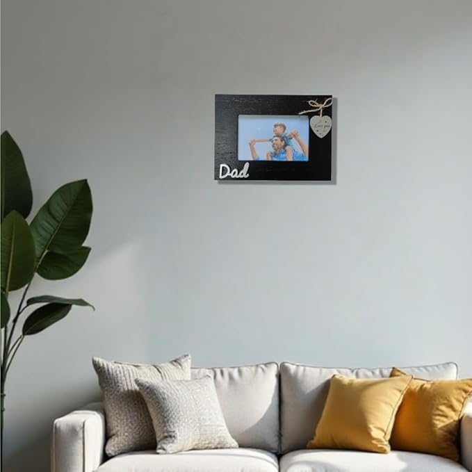 Dad Picture Frame Saying I Love You so,Father Day Gift,Dad Birthday Gifts from Daughter and Son, Father Photo Frame 4x6 (Dad Horizontal)
