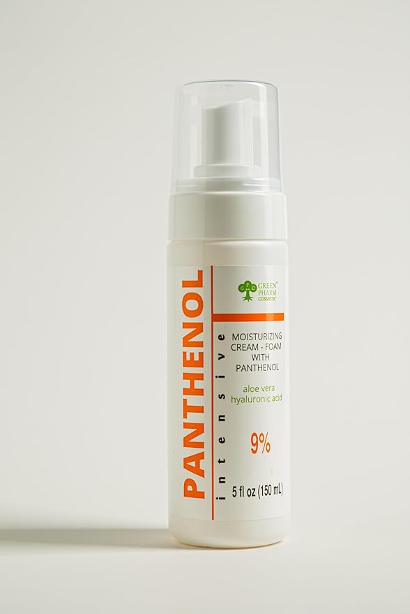 9% Panthenol Foam Spray - Redness Relief Moisturizer | Acne, Burn & Skin Repair with Aloe & Hyaluronic Acid β Post-Laser, Stitches, Tattoo & Hair Transplant, 5Oz