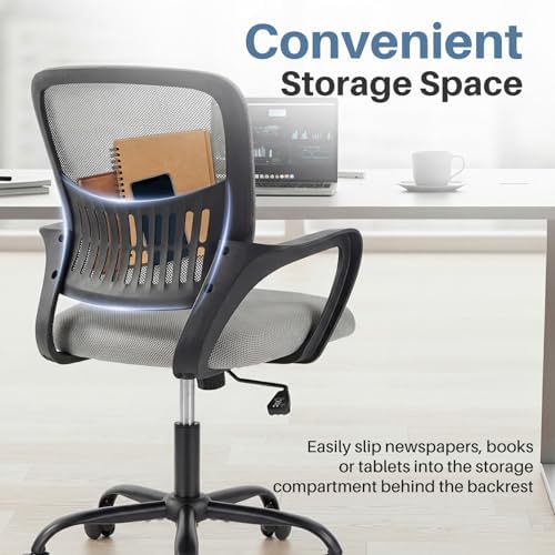DUMOS Home Office Chair, Ergonomic Lumbar Support Desk Chair