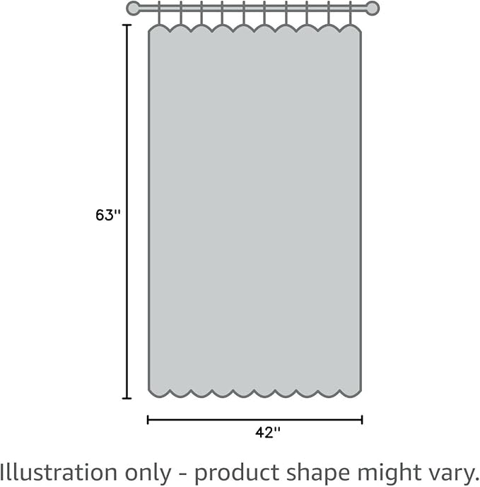 Yakamok 100% Blackout Curtains 63 Inches Long, 2 Thick Layers Heat and Full Light Blocking Soft Thermal Insulated Drapes for Bedroom(42" Wide Each Panel, Greyish White, 2 Panels)