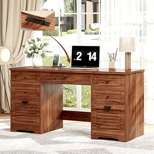 Ieejdn 59" Home Office Desks, Executive Desk,DK-302HT03
