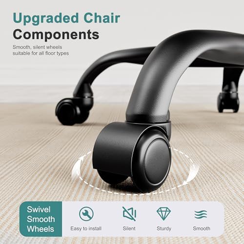 Shintenchi Ergonomic Office Chair, High Back Mesh Desk Chairs with Headrest & Lumbar Support Adjustable, 3-Level Tilt Backrest Comfortable Gaming Chair 330lbs Capacity, Big and Tall Rolling Chairs