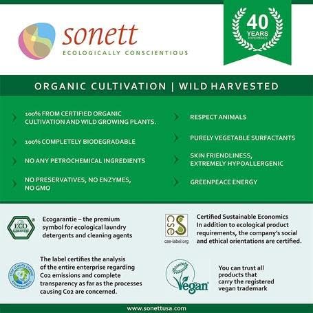Sonett Organic Dishwashing Liquid Organic 100% Biodegradable (Calendula, 10 Fl.Oz (6 Count))