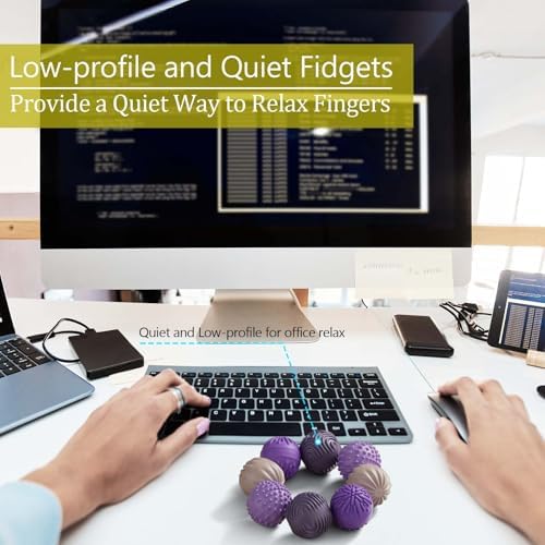 luckdoor Silicone Magnetic Balls Fidget Toys for Adults & Teens,8PCS Stress Relief Sensory Toys for Autism ADHD Anxiety,Fun Textures Gadgets,Office Desk Toy,Stocking Stuffers for Men Women Teen Gifts