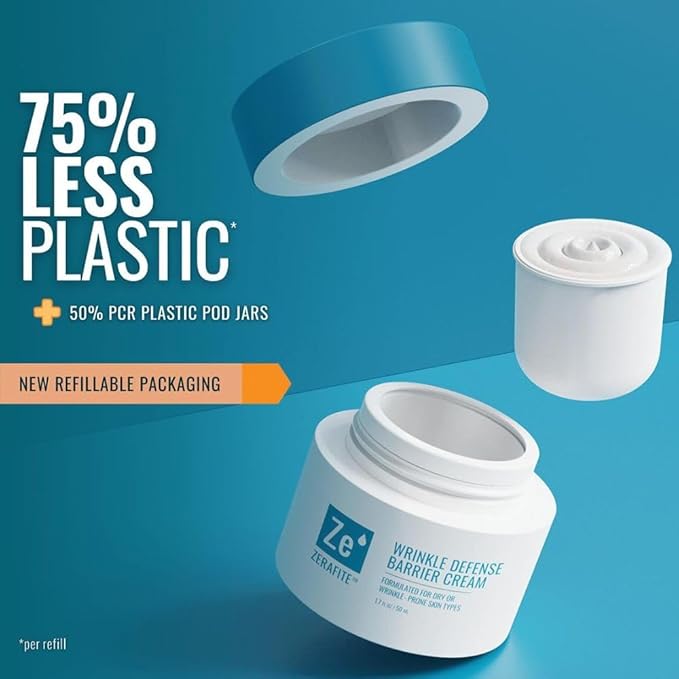 Wrinkle Defense Barrier Cream (Container + Refill Pod, 1.7 Ounce)