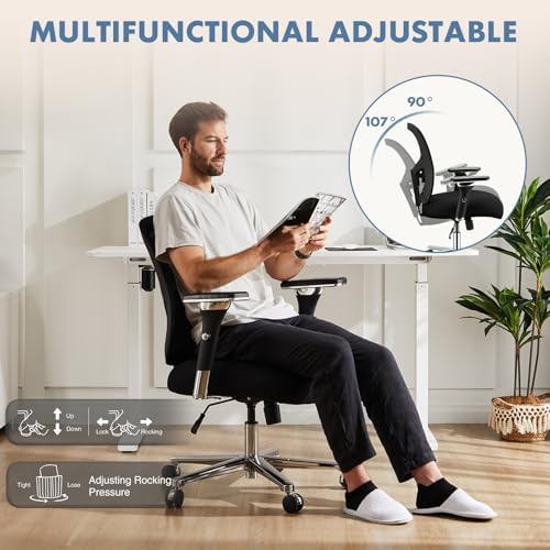 DUMOS Big and Tall Office Desk Chair, 500lbs Heavy Duty Mesh Chair