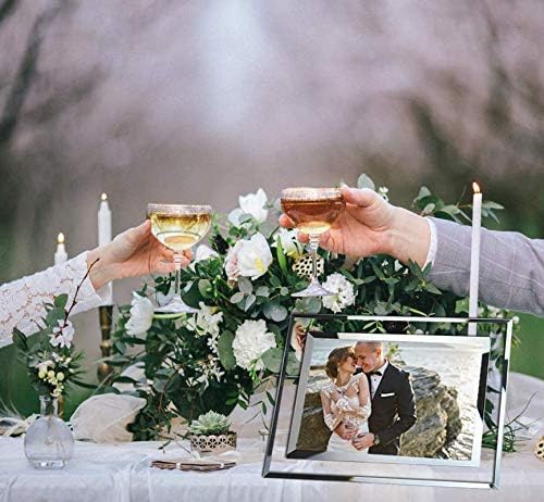 SIMON'S SHOP Picture Frames 5x7, Wall and Tabletop 5x7 Picture Frame for Weddings Anniversaries Birthdays Housewarming, Glass Clear Photo Frames - 3 Pack