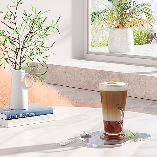Acrylic Coaster Decorative Plates, Irregular Bar Drink Coaster, Clear Cloud Shape Coffee Cup Coaster, Perfect for Tabletop Protection and Accessories Display.(Clear)