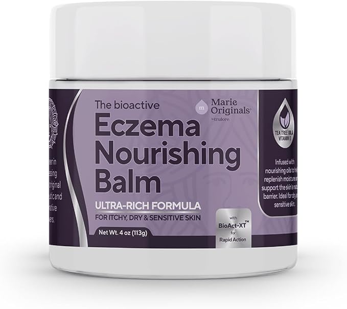 Marie Originals Eczema Nourish Balm | Natural Relief for Dry, Itchy Skin | Calendula, Aloe & Tea Tree | Deep Hydration + Skin Barrier Support | Eczema Cream Balm for Adults & Kids – 4 oz